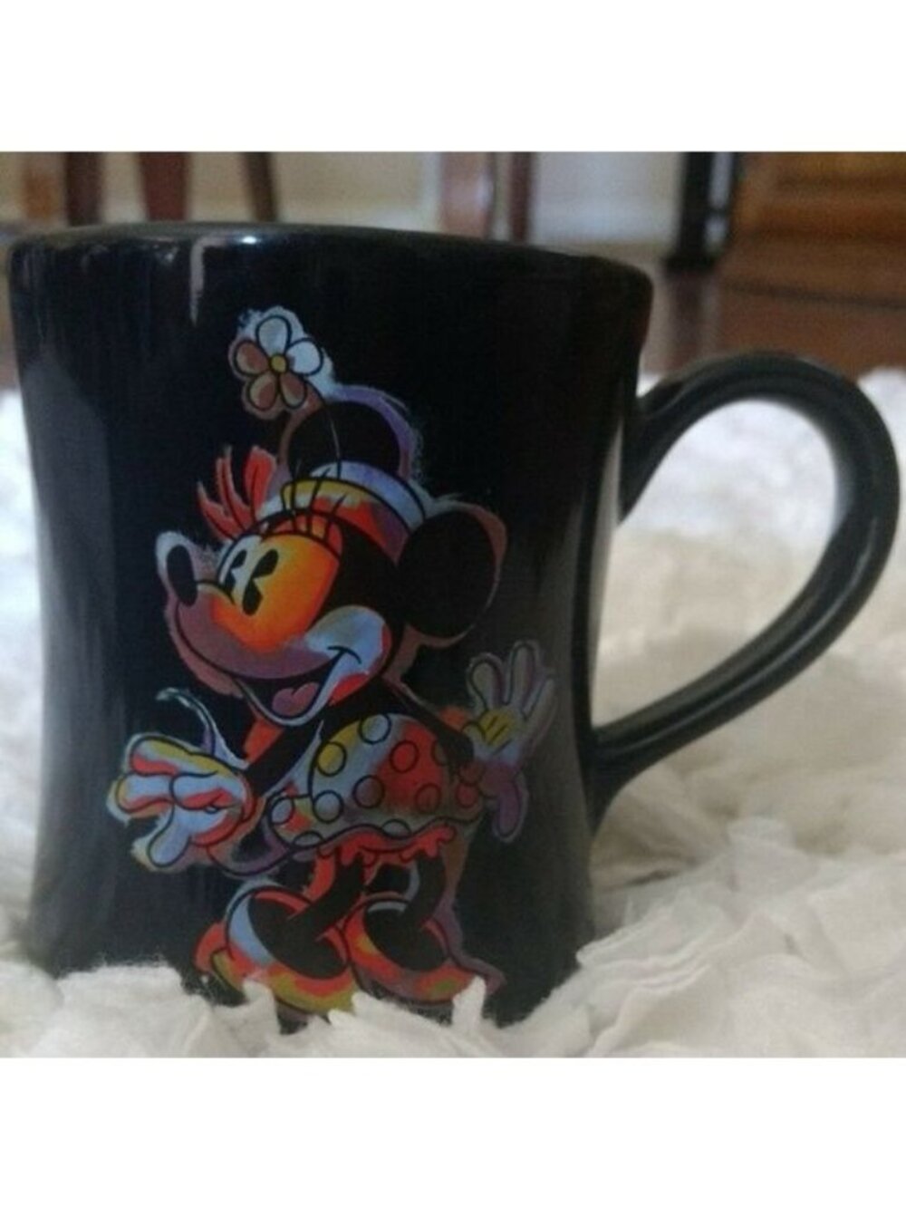 Minnie Mouse Multi-Color Disney Store Black Mug